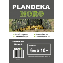 PLANDEKA 6X10M MORO OKRYCIOWA OCHRONNA 100G/M2 