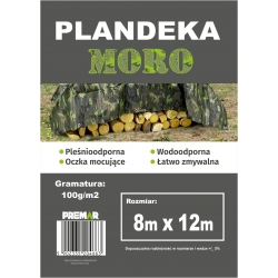PLANDEKA 8X12M MORO OKRYCIOWA OCHRONNA 100G/M2 