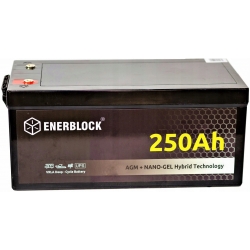 MAGAZYN ENERGII 12V 250AH 3000Wh AGM GEL HYBRID