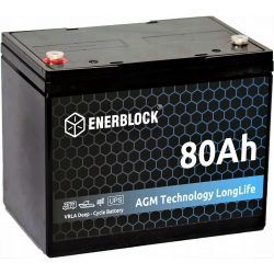 AKUMULATOR AGM 12V 80AH ENERBLOCK DEEP-CYCLE