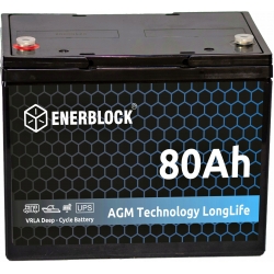 AKUMULATOR AGM 12V 80AH ENERBLOCK DEEP-CYCLE